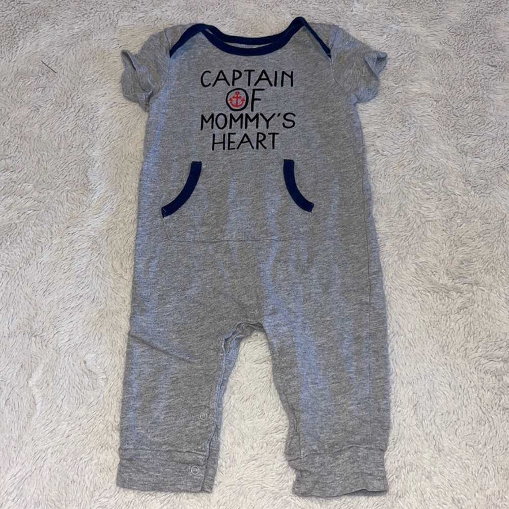 (2 for $10) koala baby 6-9 month captain of mommy’s heart one piece sleeper